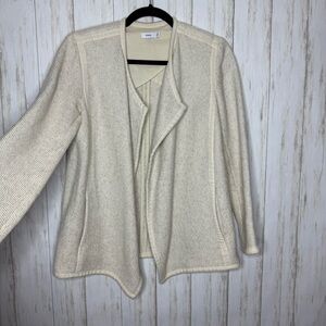 Vince Cream Beige Sweater Jacket Small